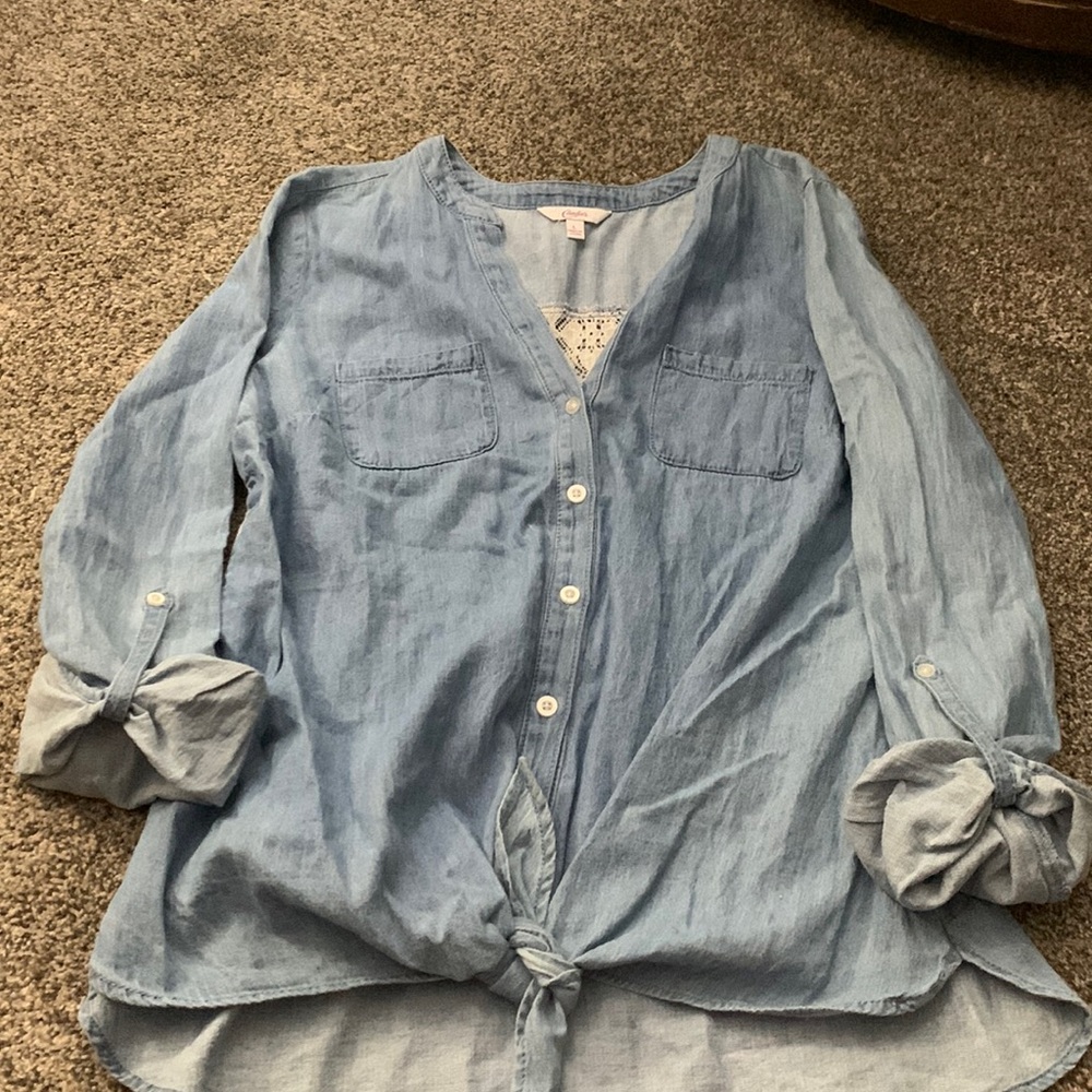 Candies Denim Shirt Size Lg